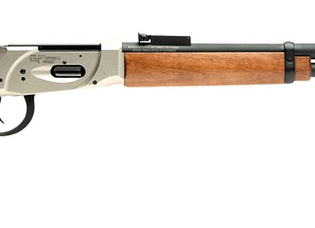 Gforce Arms GFLVR410NKL Saddlehorn  Full Size 410 Gauge Lever 2.50" 9+1 24" Black Steel Barrel, Nickel Aluminum Receiver, Fixed Turkish Walnut Wood Stock, Right Hand