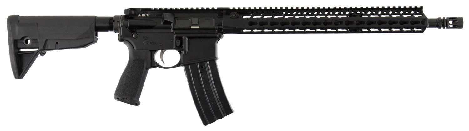 BCM 750790 RECCE-16 KMR-A 223 Rem,5.56x45mm NATO 16" 30+1 Black Hard Coat Anodized, Black Manganese Phosphate, 6 Position Stock