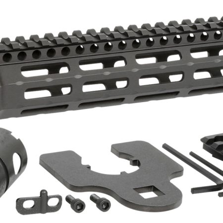 Midwest Industries MINF135 Night Fighter 13.50" M-LOK Black Hardcoat Anodized Aluminum Includes Barrel Wrench, Nut, & 5 Slot Rail
