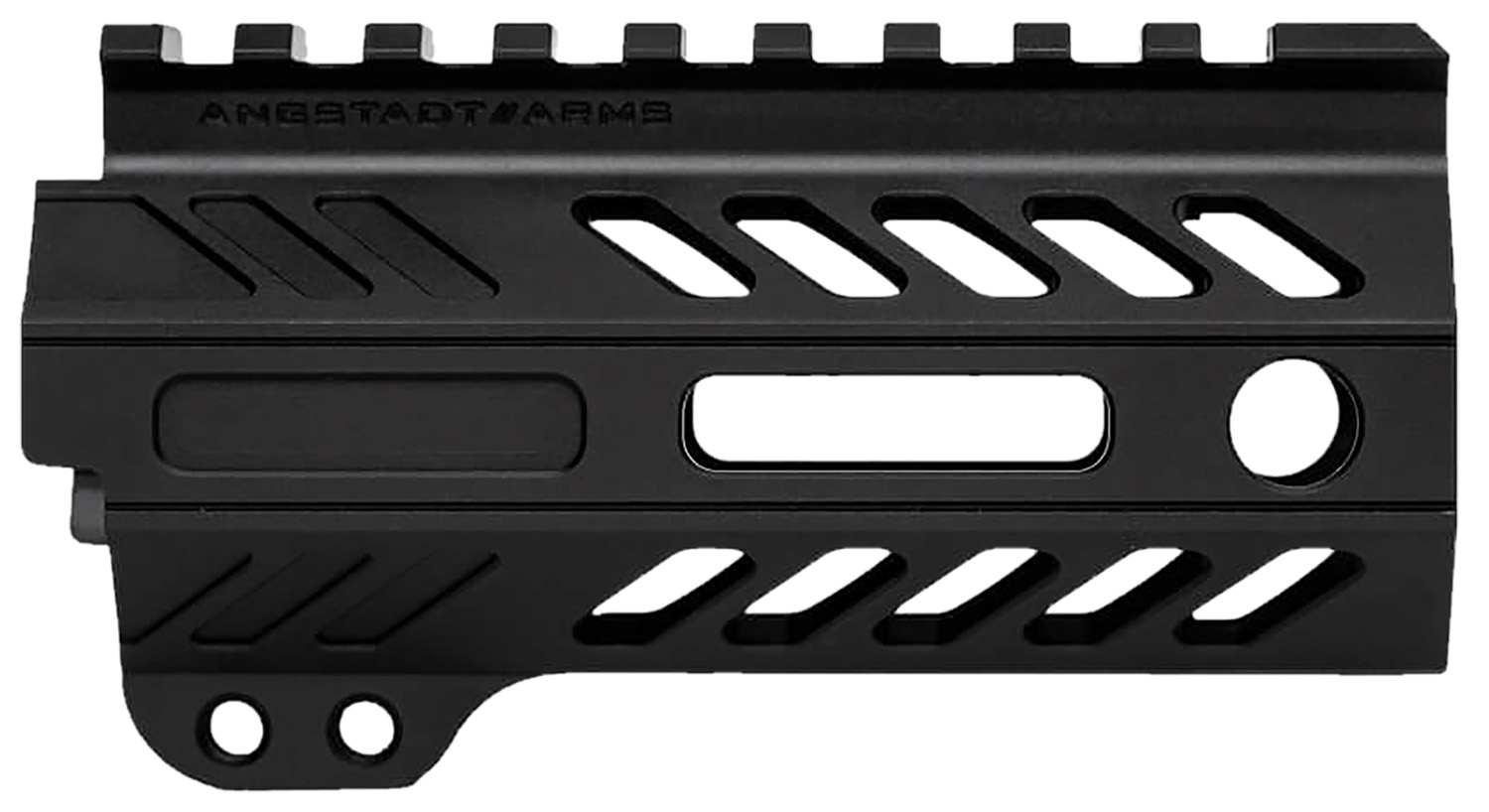 Angstadt Arms AA004HGMLT Ultra Light Handguard made of Aluminum with Black Anodized Finish, M-LOK Style, Picatinny Rail & 4" OAL for AR-15 Includes Hardware