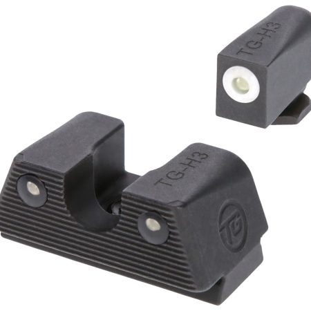 TruGlo TGTG231G1XA Tritium X White Outline Tritium Front/Green Tritium Rear/Black Nitride Fortress Frame, Compatible w/Glock 42/43/43X/48 Except MOS, Front Post/Rear Dovetail Mount
