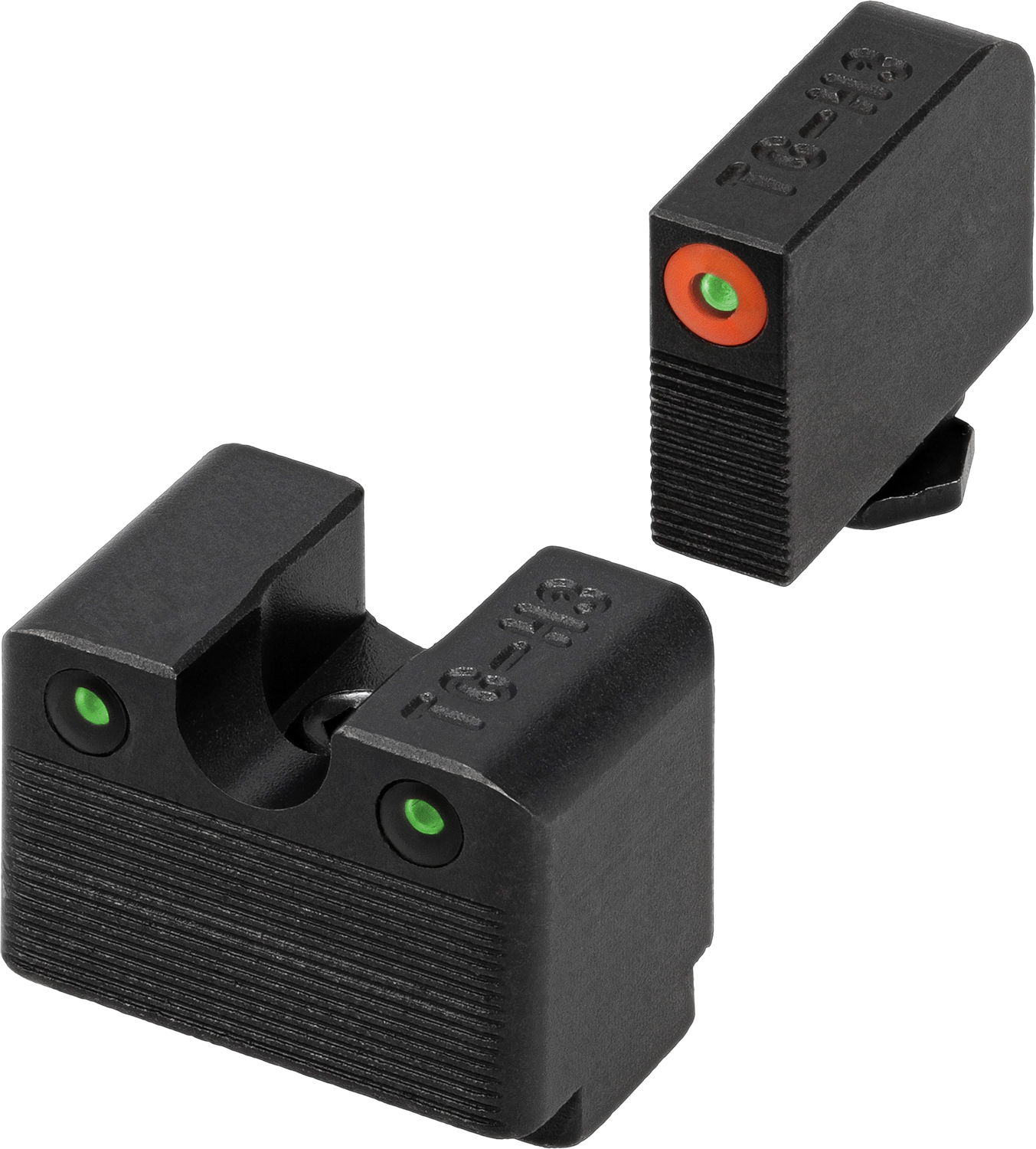 TruGlo TGTG231G3MW Tritium Pro Black | Green Tritium White Outline Front Sight Green Tritium Rear Sight