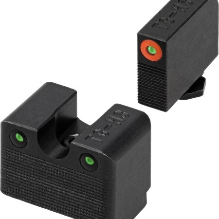 TruGlo TGTG231G3MC Tritium Pro Black | Green Tritium Orange Outline Front Sight Green Tritium Rear Sight