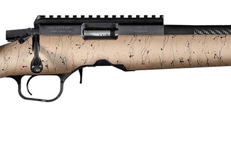 Christensen Arms 8011201300 Ranger  22 WMR 9+1 18" Carbon Fiber/Threaded Barrel, Black Anodized Finish, Tan with Black Webbing Stock