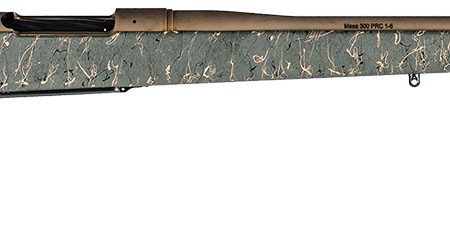 Christensen Arms 8010201400 Mesa Long Range 338 Lapua Mag 3+1 27" Threaded Barrel, Burnt Bronze Cerakote, Green with Black/Tan Webbing Stock