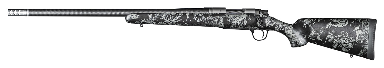 Christensen Arms 8010617600 Ridgeline FFT 7mm Rem Mag 3+1 22" Carbon Fiber/Threaded Barrel, Stainless Steel, Black with Gray Accents Stock, Left Hand