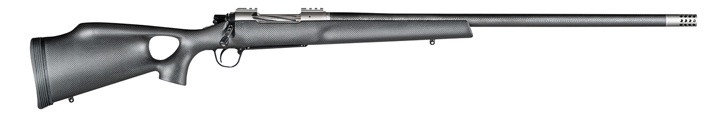 Christensen Arms 8010800204 Summit TI Full Size 300 PRC 3+1, 26" Natural Titanium Steel Threaded Barrel, Natural Titanium Aluminum Receiver, Natural Carbon Fiber Thumbhole Stock