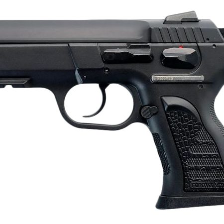 Tanfoglio IFG TFCOMPACTF10 Force Compact F 10mm Auto Caliber with 3.62" Barrel, 11+1 Capacity, Overall Black Finish, Picatinny Rail Frame, Serrated Steel Slide & Rubber Grip
