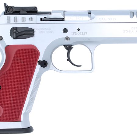 Tanfoglio IFG TFSTOCK29OR Stock II  9mm Luger 16+1 4.44" Stainless Polygonal Rifled Barrel, Ported Slide & Frame w/Red Polymer Grips Right Hand