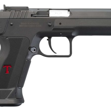 Tanfoglio IFG TFSTOCK3P9 Stock III  Full Size 9mm Luger 16+1, 4.44" Black Polygonal Rifled Barrel, Black Serrated Slide, Black Polymer Frame w/Beavertail, Black Polymer Grip