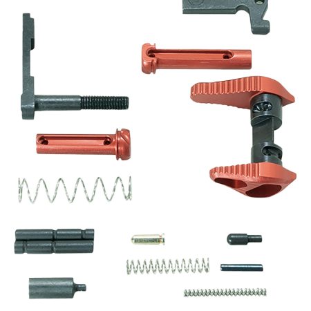 Timber Creek Outdoors ARLPKR Lower Parts Kit Red Anodized Aluminum for AR-15