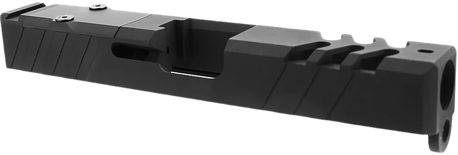 TacFire Replacement Slide 40 S&W Graphite Black Cerakote Stainless Steel with Optics Cut & Slide Ports for Glock 23 Gen3