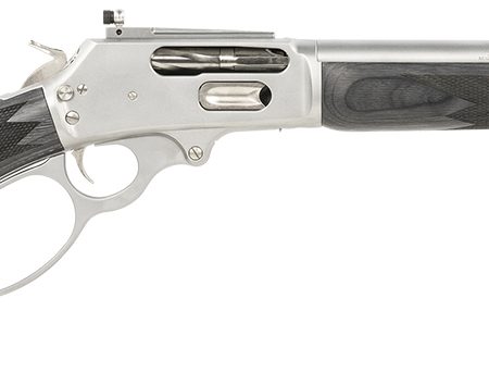 Marlin 70450 1895 Trapper Full Size 45-70 Gov 5+1 16.10" Polished Stainless Steel Threaded Barrel, Polished Stainless Stainless Steel Receiver, Fixed Black Laminate Stock