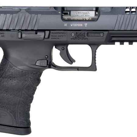 Walther Arms 5220300 WMP Optic Ready 22 WMR 15+1 4.50" Stainless Steel Barrel, Black Optic Ready/Serrated Slide, Black Polymer Frame w/Picatinny Rail, Black Polymer Grip, Ambidextrous
