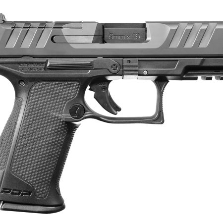 Walther Arms 2871831 PDP F-Series 9mm Luger 10+1 4" Black Steel Barrel, Black Optic Ready/Serrated Slide, Black Polymer Frame w/Picatinny Rail, Black Performance Duty Texture Grips, Ambidextrous