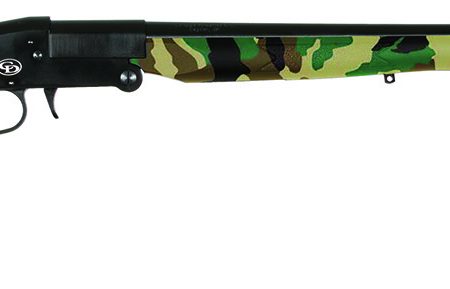 Charles Daly 930336 101  Full Size 410 Gauge Break Open 3" 1rd 26" Blued Steel Barrel & Receiver, Fixed Woodland Camo Synthetic Stock