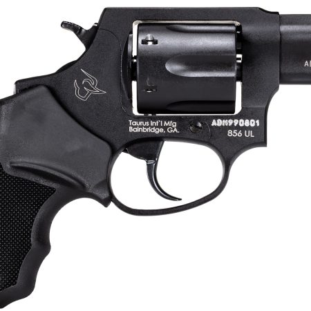 Taurus 2-85621UL 856 Ultra-Lite Small Frame 38 Special +P 6 Shot 2" Matte Black Carbon Steel Barrel & Cylinder, Matte Black Anodized Aluminum Frame, Black Finger Groove Rubber Grip