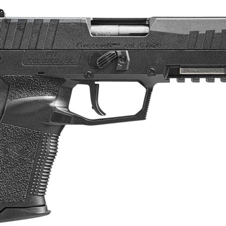 FN 66101274 Five-seveN MRD 5.7x28mm 20+1 4.80" Black Steel Barrel, Black Optic Ready/Serrated Steel Slide & Polymer Frame w/Picatinny Rail, Black Textured Polymer Grip, Ambidextrous