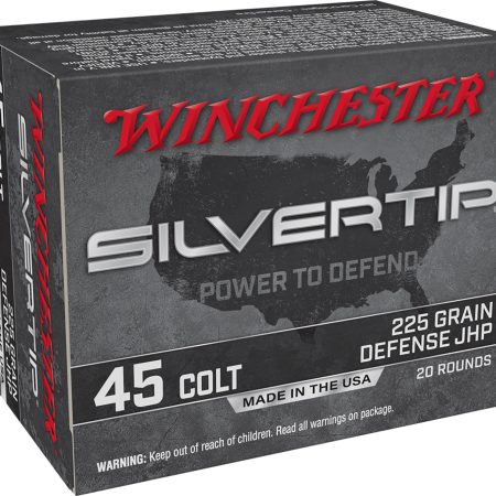Winchester Ammo W45CST Silvertip 45Colt 225gr Silvertip Jacket Hollow Point 20 Per Box/10 Case
