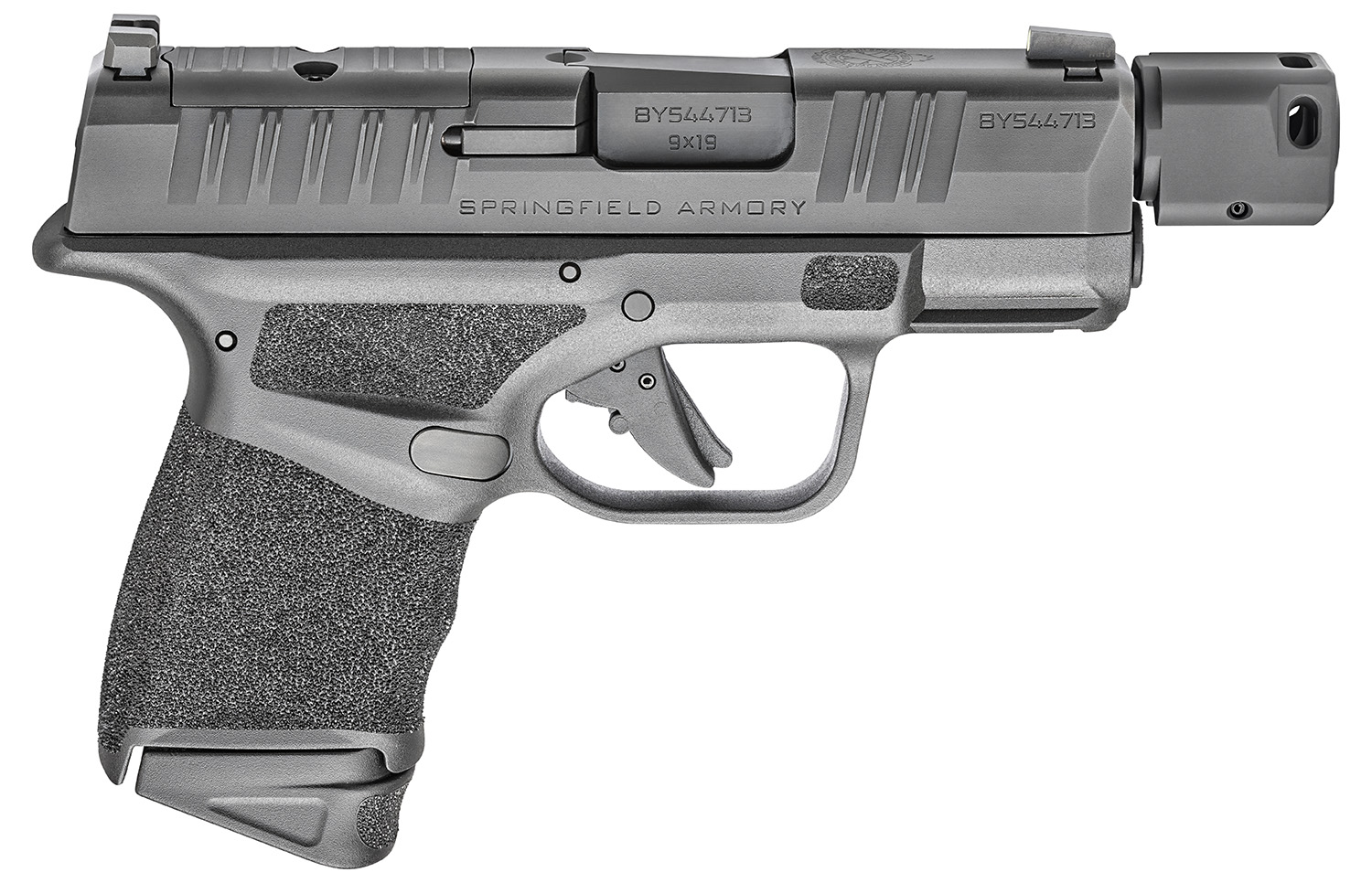 Springfield Armory HC9389BTOSP Hellcat Micro-Compact RDP 9mm Luger 13+1/11+1 3.80" Threaded/Compensated Barrel, Black Polymer Frame w/Picatinny Acc. Rail & Adaptive Grip Texture, Optic Ready Slide