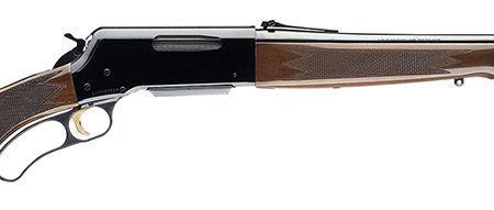 Browning 034009111 BLR Lightweight Full Size 243 Win 4+1 20" Blue Polished Sporter Barrel, Drilled & Tapped Black Polished Aluminum Receiver, Fixed w/Curved Grip Gloss Black Walnut Stock, Right Hand