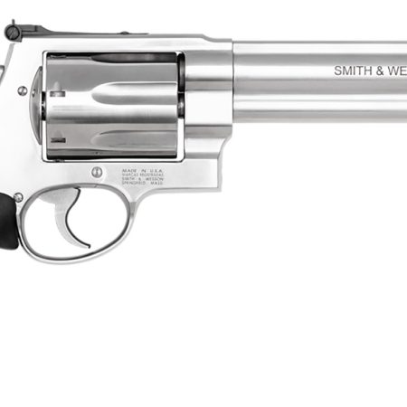 Smith & Wesson 13331 Model 350  X-Frame 350 Legend 7 Shot 7.50" Satin Stainless Steel Barrel, Cylinder & Frame, Black Finger Grooved Grip, Internal Lock Safety, Exposed Hammer