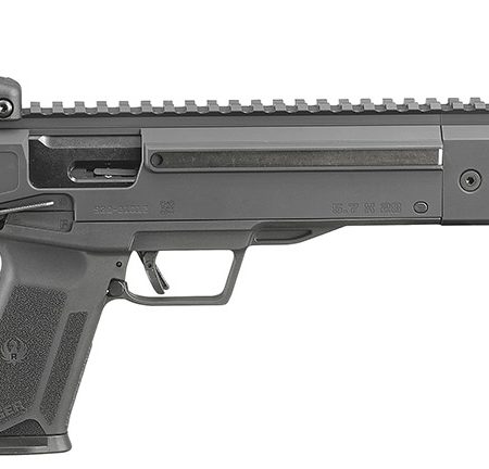 Ruger 19302 LC Carbine  5.7x28mm 10+1 16.25" Nitride Fluted Barrel, Black Hard Coat Anodized Finish, M-LOK Handguard, OEM Flip Up Sights, Synthetic Folding Adjustable Stock, Black Polymer Grip