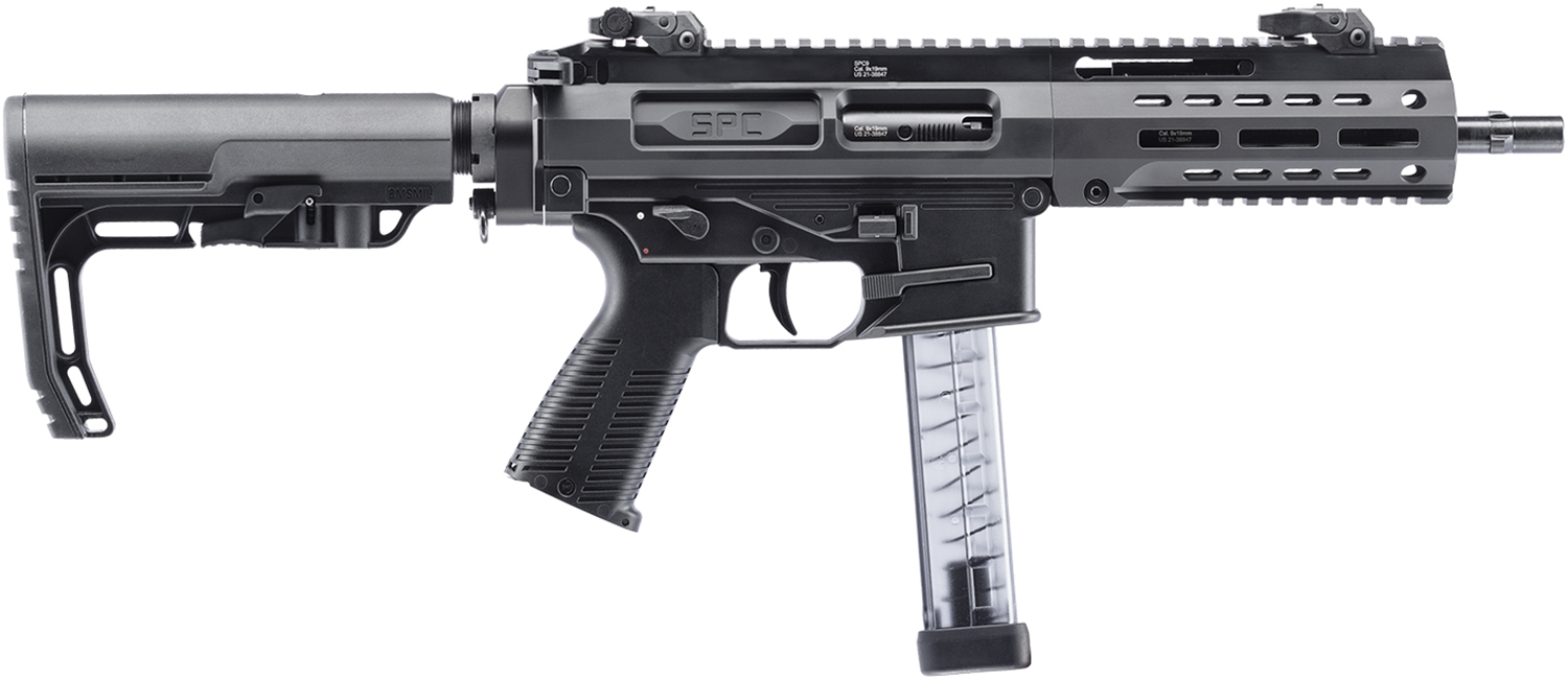 B&T Firearms 500010G B&T SPC9 9mm Luger 33+1 16", Black, Telescopic Stock, Polymer Grip (Glock Mag Compatible)