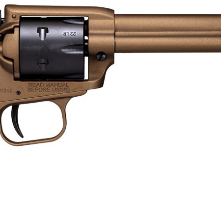 Heritage Mfg SRR22A6 Rough Rider  22 LR 6 Shot, 6.50" Burnt Bronze Cerakote Steel Barrel & Frame, Black Satin Cylinder, Black Polymer Grip, Hammer/Thumb Safety, Exposed Hammer