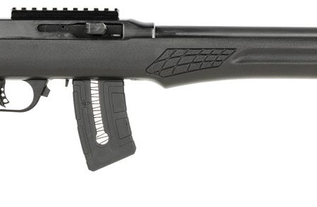 Rossi RS22W2111-TH RS22  Semi-Auto 22 WMR 10+1 21" Threaded Barrel, Black, Fixed Synthetic Stock