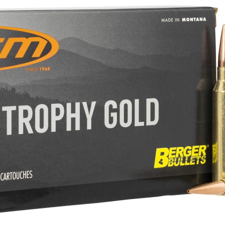 HSM 65X284130VLD Trophy Gold Extended Range 6.5x284 Norma 130 gr Berger Hunting VLD Match 20 Per Box/ 20 Case