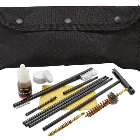 KleenBore POU302B Modular Cleaning Kit Multi-Caliber Handgun/Rifle Bronze/Nylon Bristles Black Nylon Case