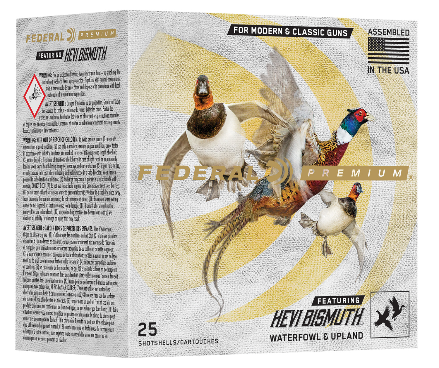 Federal PHBX1385 Premium HEVI-Bismuth 12Gauge 3" 1 3/8oz 5Shot 25 Per Box/10 Case