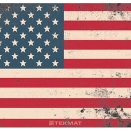 TekMat TEKR17USFLAG01 Old Glory Cleaning Mat Red/White/Blue Rubber 11"x17" American Flag