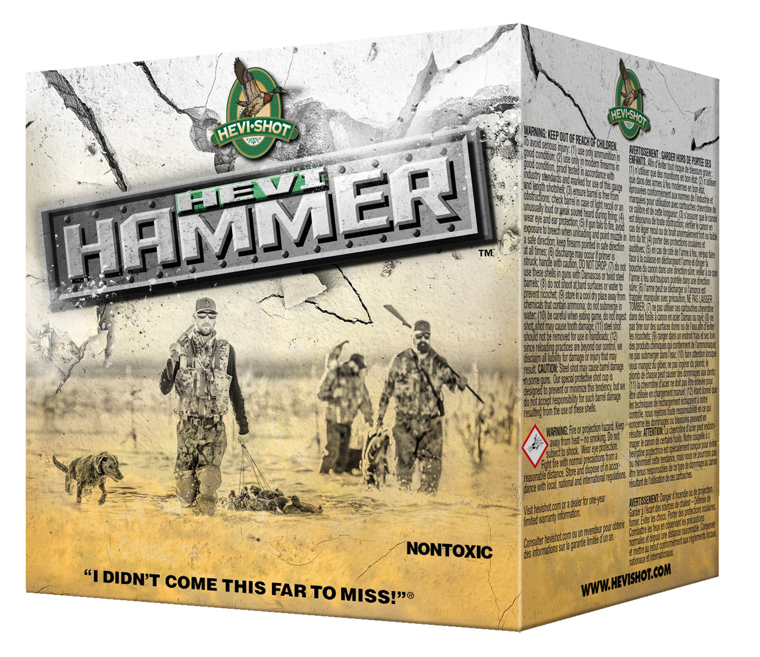 HEVI-Shot HS28304 HEVI-Hammer 12Gauge 3.50" 1 1/2oz 4Shot 25 Per Box/10 Case