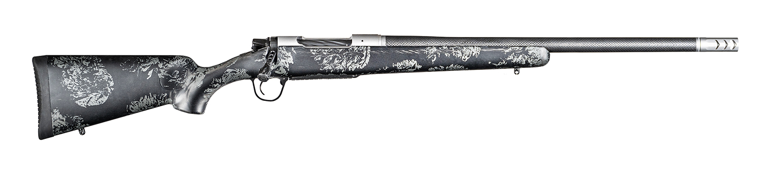 Christensen Arms 8010631300 Ridgeline FFT 6.8 Western 3+1 20" Carbon Fiber/Threaded Barrel, Stainless Steel, Black with Gray Accents Stock