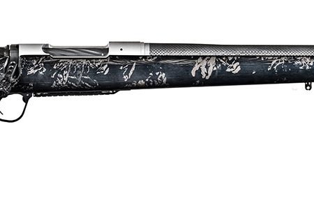 Christensen Arms 8010631600 Ridgeline FFT TI 6.8 Western 3+1 20" Carbon Fiber Threaded Barrel, Stainless Titanium Rec, Black with Gray Accents Stock