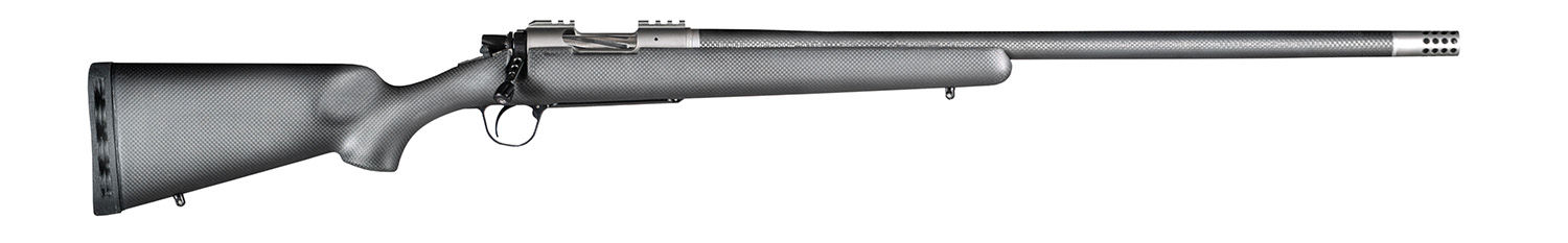 Christensen Arms 8010800700 Summit TI Full Size 6.8 Western 3+1, 24" Natural Titanium Steel Threaded Barrel, Natural Titanium Aluminum Receiver, Natural Carbon Fiber Fixed Sporter Stock