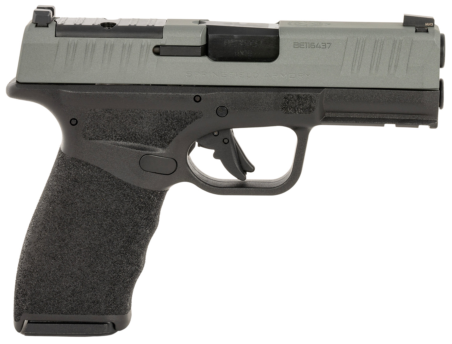 Springfield Armory HCP9379BP0SP Hellcat Pro OSP 9mm Luger 15+1 3.70" Melonite Barrel, Black Polymer Frame w/Picatinny Acc. Rail, Optic Ready Platinum Gray Slide