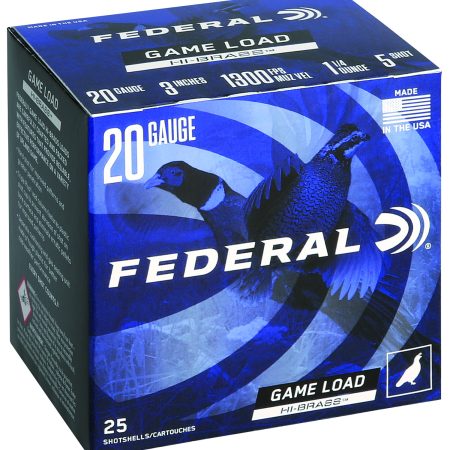 Federal H2585 Game-Shok High Brass 20Gauge 3" 1 1/4oz 5Shot 25 Per Box/10 Case