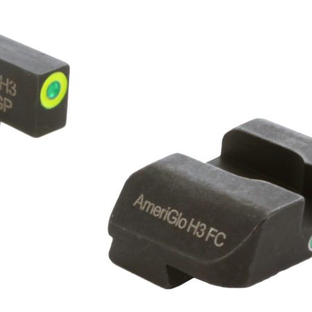 AmeriGlo GL301 i-Dot Sight  Set for Glock  Green Tritium LumiGreen Outline Front Sight-Green Tritium Rear Sight