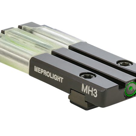 Meprolight USA 631023108 FT Bullseye Rear Sight Green/Tritium Fiber Optic, Black Frame, Compatible w/ Glock Gen 1-5 (Except MOS), Dovetail Mount