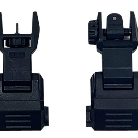 NcStar VG167 Picatinny High Profile Front and Rear Sight Set Black Polymer
