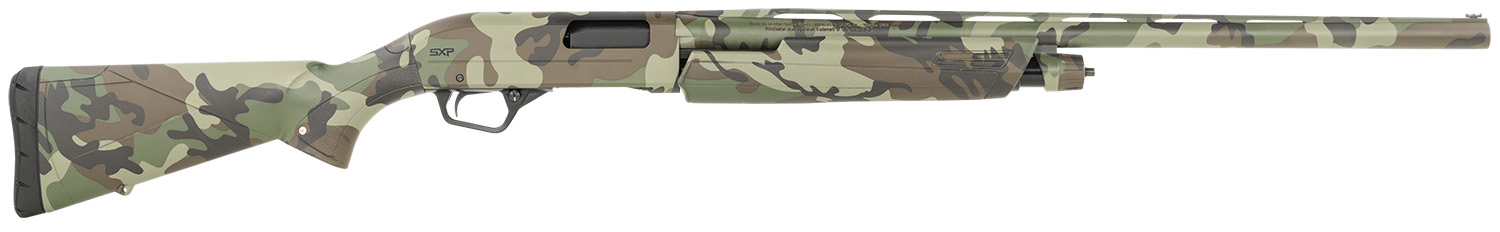 Winchester Repeating Arms 512433391 SXP Waterfowl Hunter 12 Gauge 26" 4+1 (2.75") 3" Chamber, Woodland Camo, TruGlo Fiber Optic Sight, Includes 3 Invector-Plus Chokes