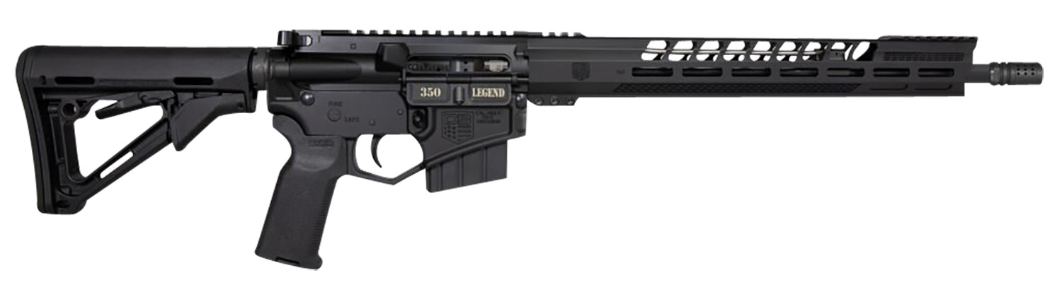 Diamondback DB1731T001 DB15 350 Legend 5+1/10+1 16" Nitride Treated Threaded Barrel w/Compensator, A3 Flattop Upper/DB-15 Black Gold Lower, 15" M-LOK Handguard, Magpul CTR Stock, MOE K2 Grip