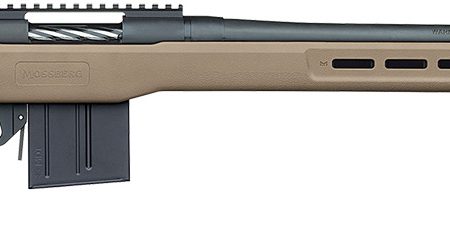 Mossberg 28148 Patriot LR Tactical 6.5 PRC 10+1 22" Matte Blued Threaded Bull Barrel, Matte Blued Picatinny Rail MDT Oryx Tactical M-LOK Flat Dark Earth Synthetic Stock, Right Hand