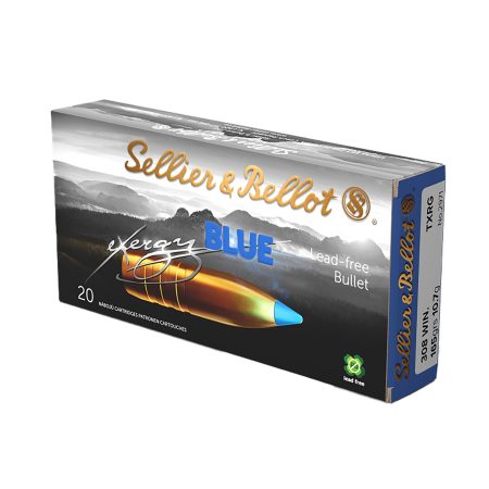 Sellier & Bellot SB308XA eXergy  308Win 165gr TAC EX Blue 20 Per Box/12 Case