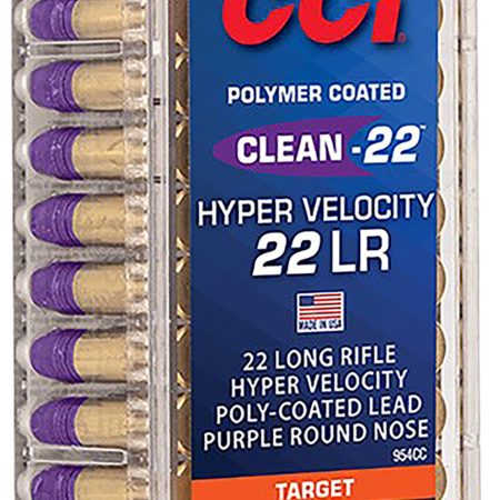CCI 954CC Clean-22 Hyper Velocity 22LR 31gr LN Purple 50 Per Box/100 Case