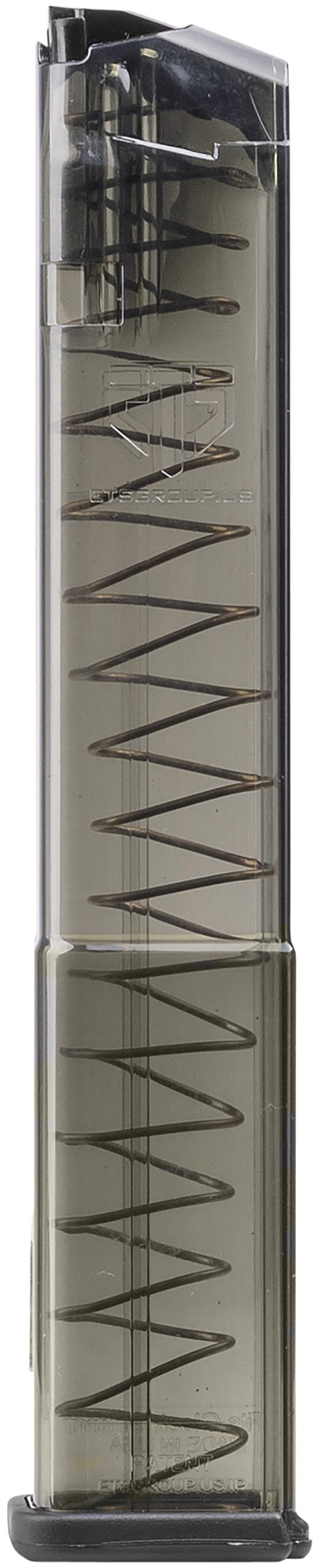 ETS Group SMKGLK17 Pistol Mags 17rd Standard 9mm Luger Compatible w/ Glock 19/26/45/18/19X/34 Smoke Polymer