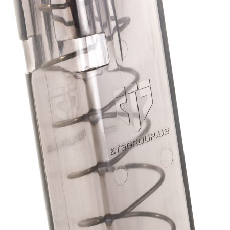 ETS Group SMKGLK19 Pistol Mags  15rd Standard 9mm Luger Compatible w/ Glock 19/26 Smoke Polymer